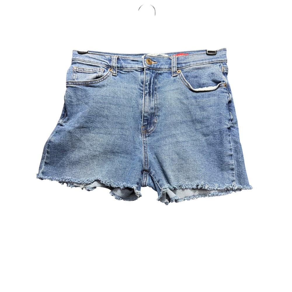 Celebrity Pink The Eleen Shorts Women 11/30 Blue Excellent Raw Hem Stretch Denim